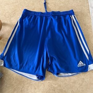 Adidas Men's Blue soccer shorts